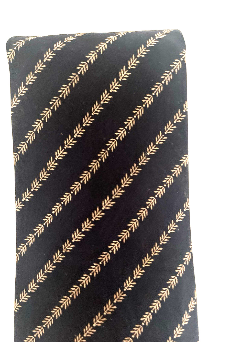 STEFANO RICCI MENS TIE, NAVY BLUE/GOLD, 100% SILK, SAN FRANCISCO-FRANCE